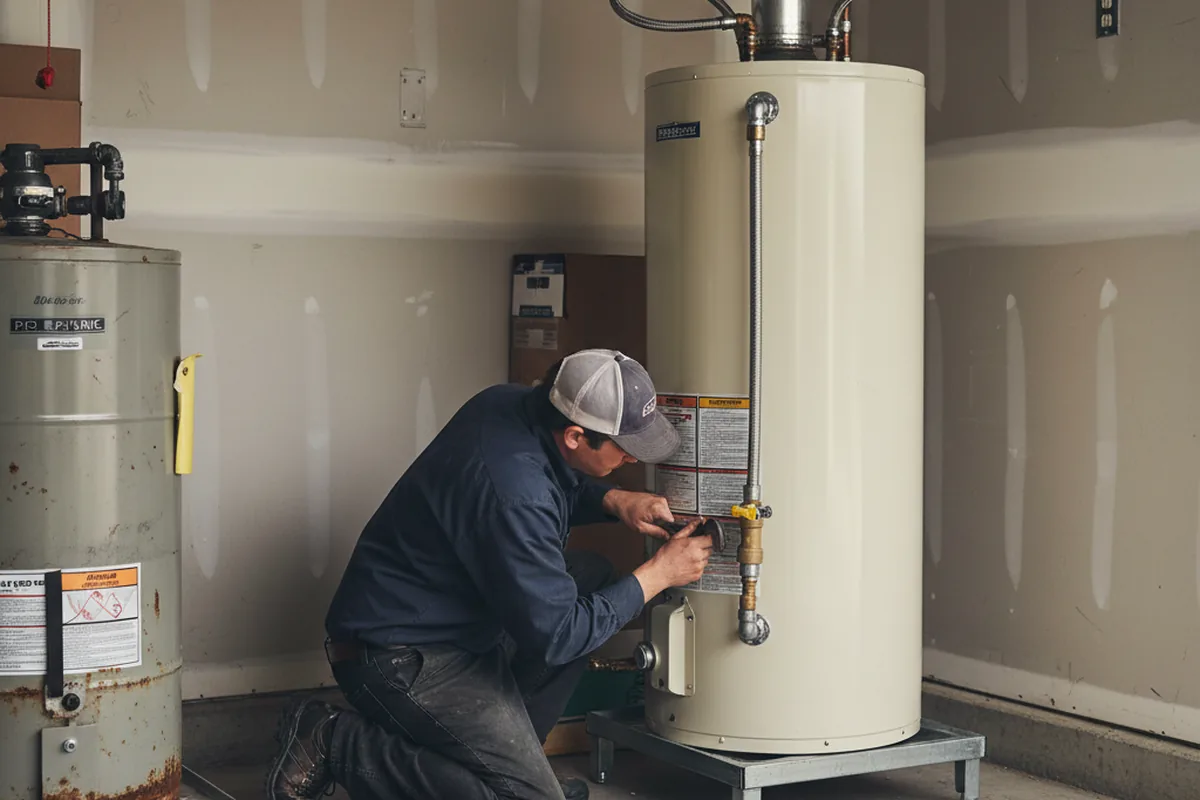 Water heater and shutoff valve replacement in Greenwood
